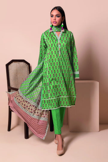 A22120 Green Khaadi Online Spring Summer 2022